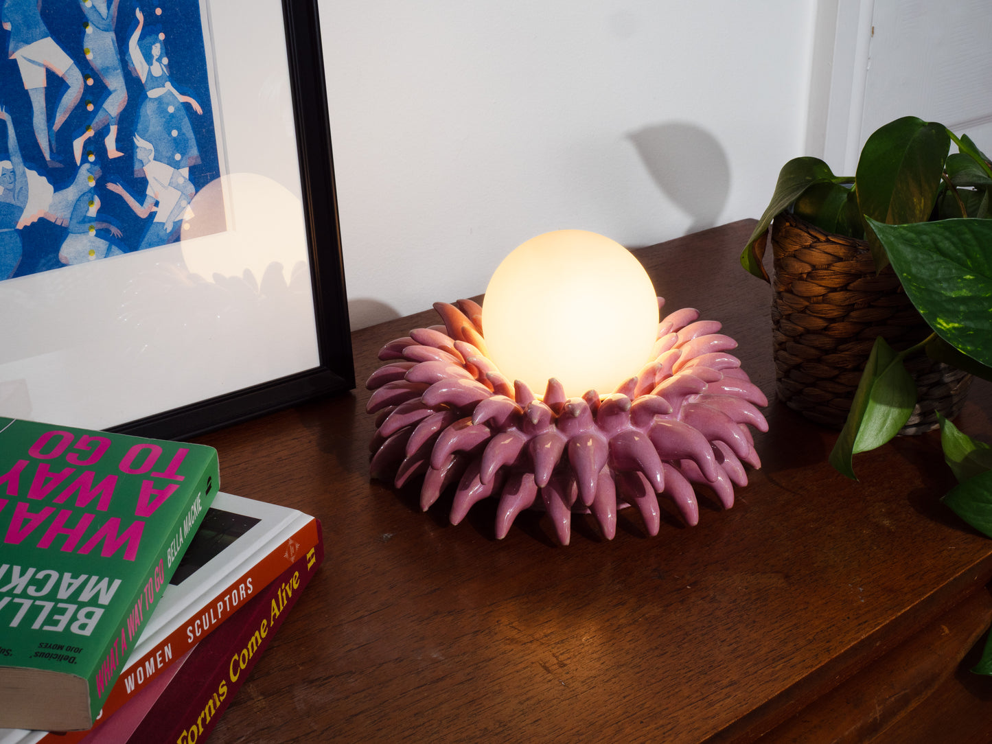'Porcupine' Wall Light - Pink