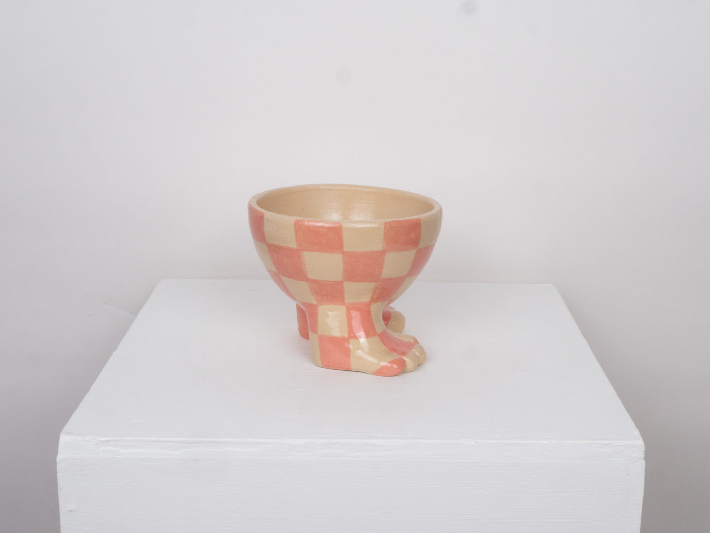 Tootsie Bowl - Pink and Cream Check