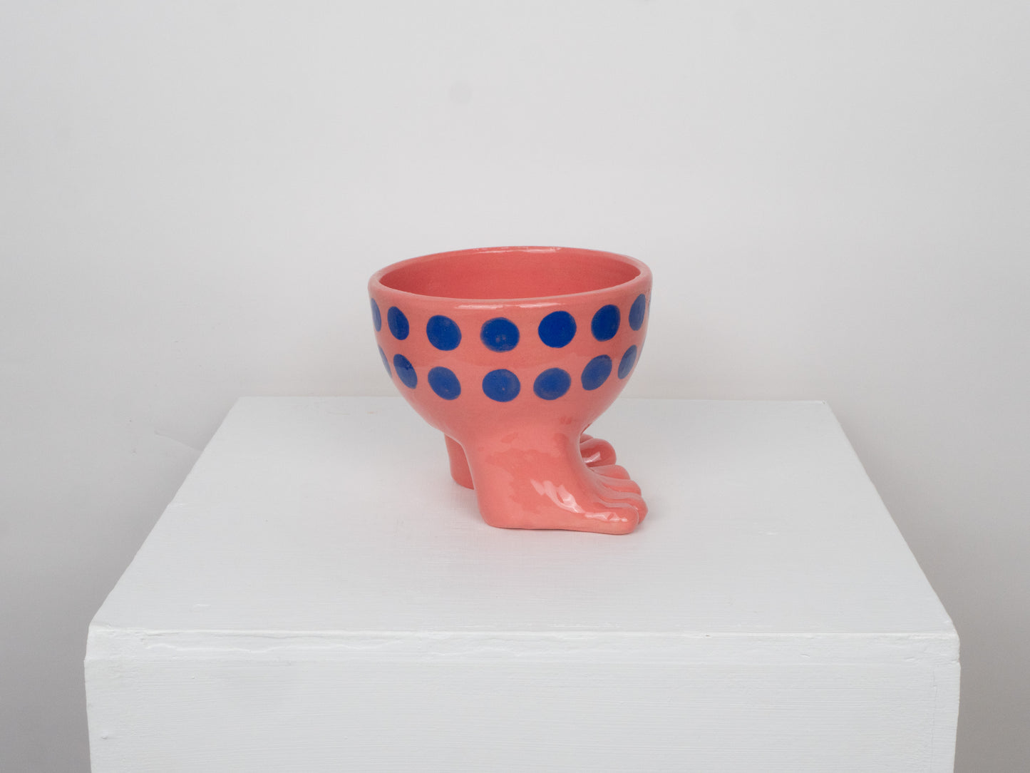 Tootsie Bowl - Pink and Blue Spots