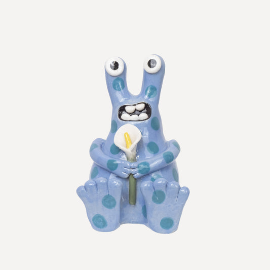 Buddy with a Peace Lily