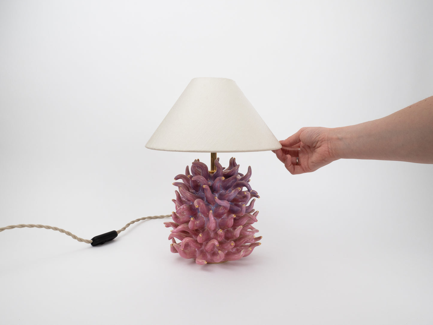Tall 'Saltare' Table Lamp - Pink Ombre
