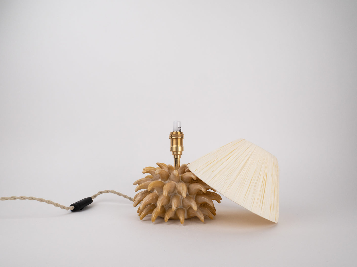 Short 'Porcupine' Table Lamp - Yellow