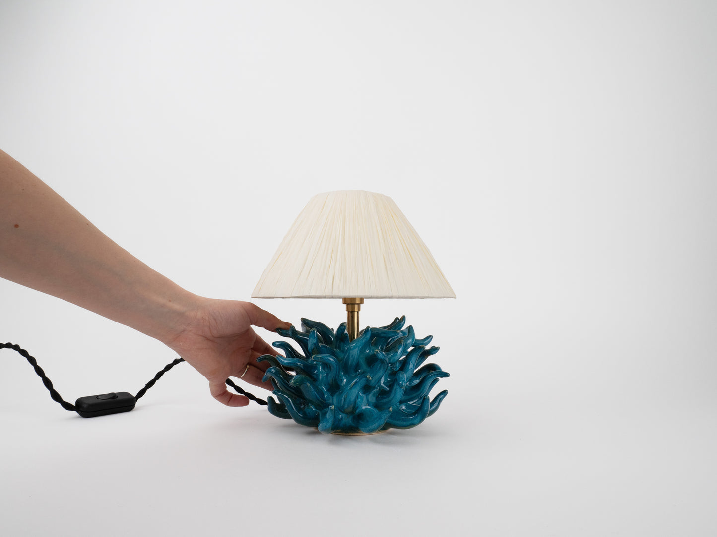 Short 'Saltare' Table Lamp - Sea Green