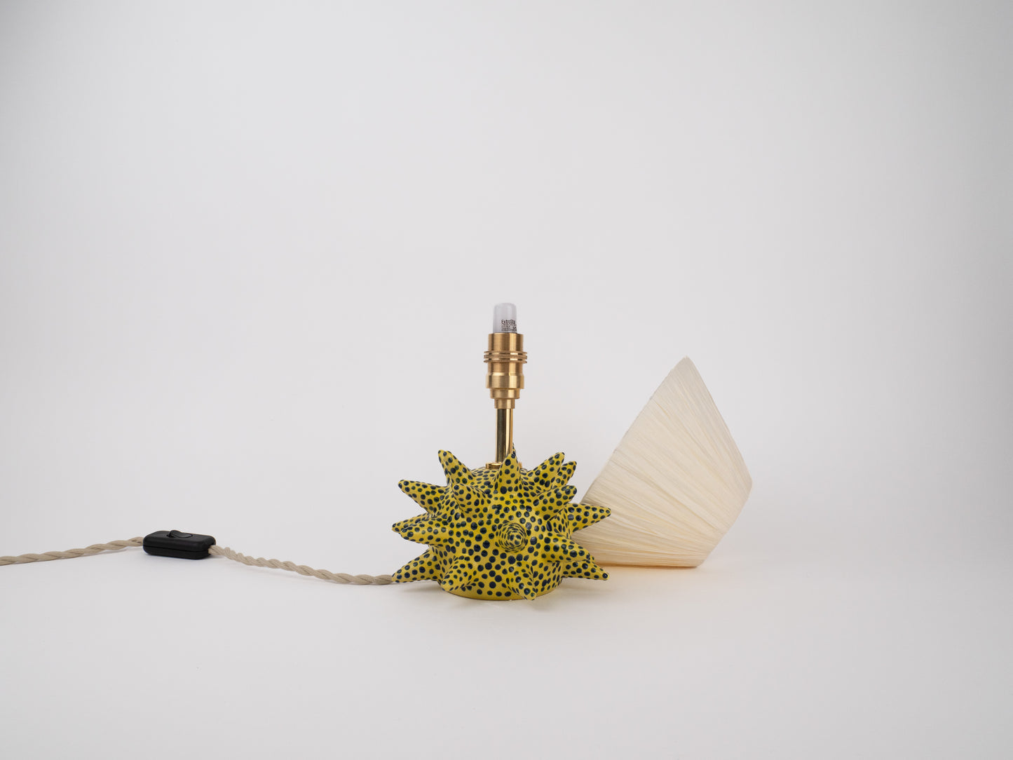 Short 'Spike' Table Lamp - Yellow & Blue Dots