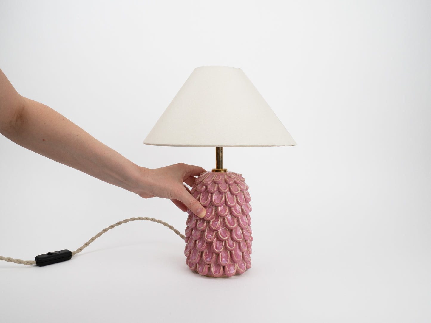 Tall 'Petal' Table Lamp - Pink
