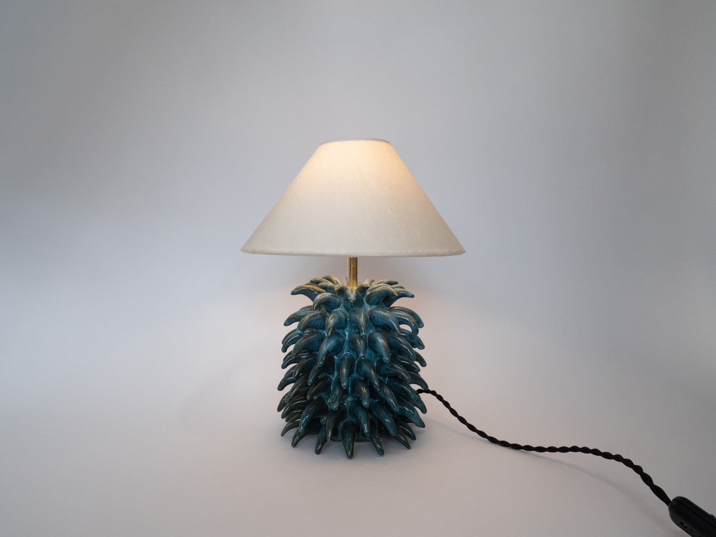 Tall 'Porcupine' Table Lamp - Blue Pine