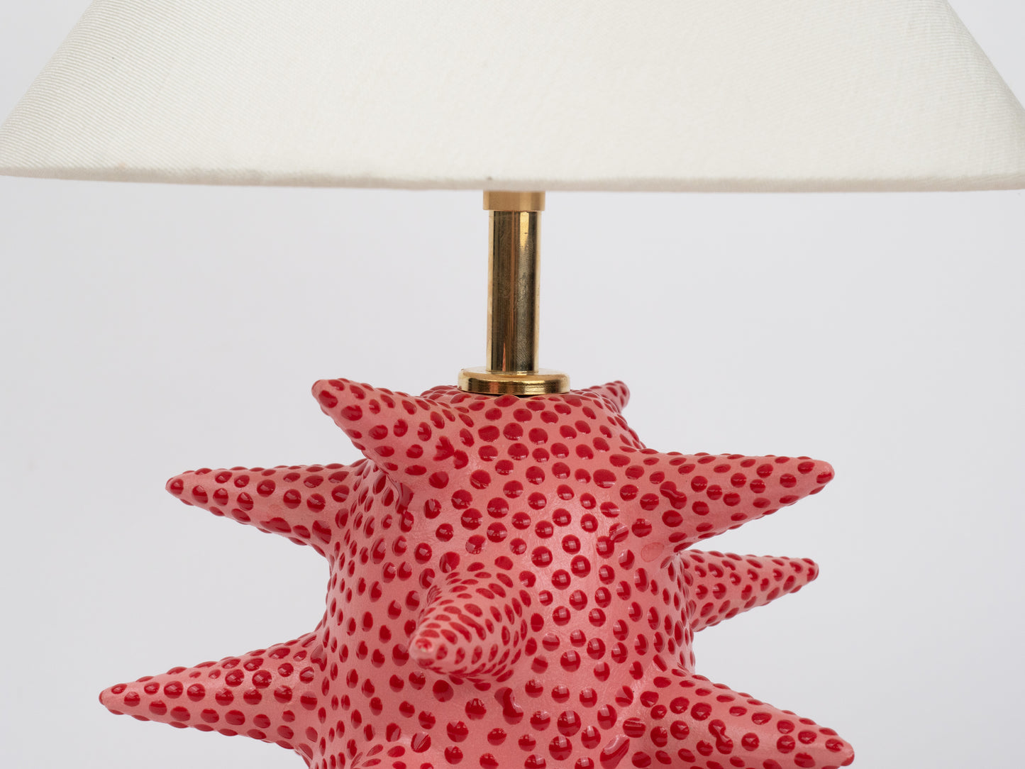Tall 'Spike' Table Lamp - Pink & Red Dots