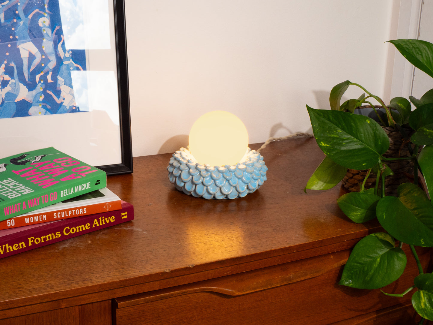 'Petal' Wall Light - Glossy Light Blue