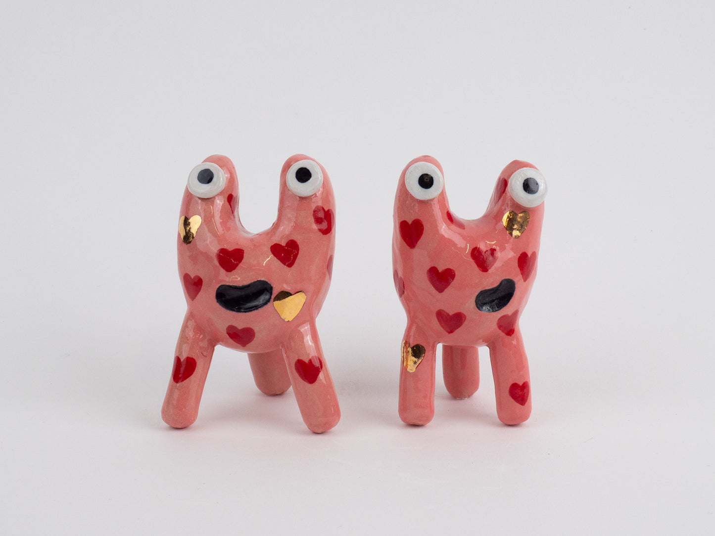 Mini Monsters with Heart Pattern