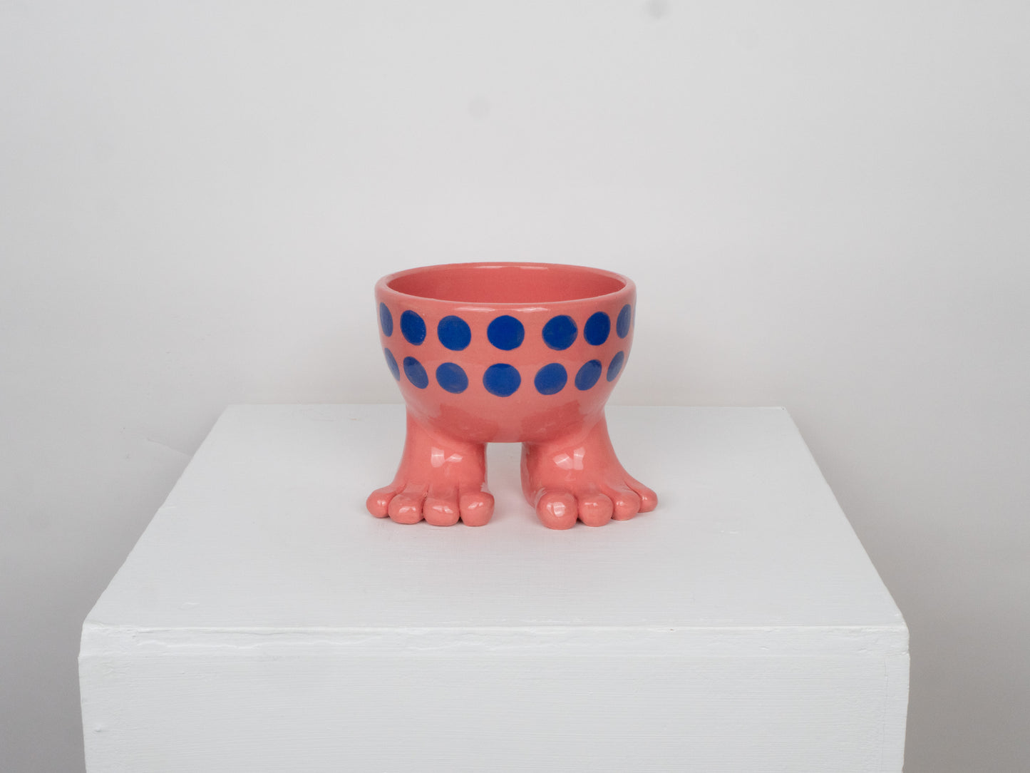 Tootsie Bowl - Pink and Blue Spots