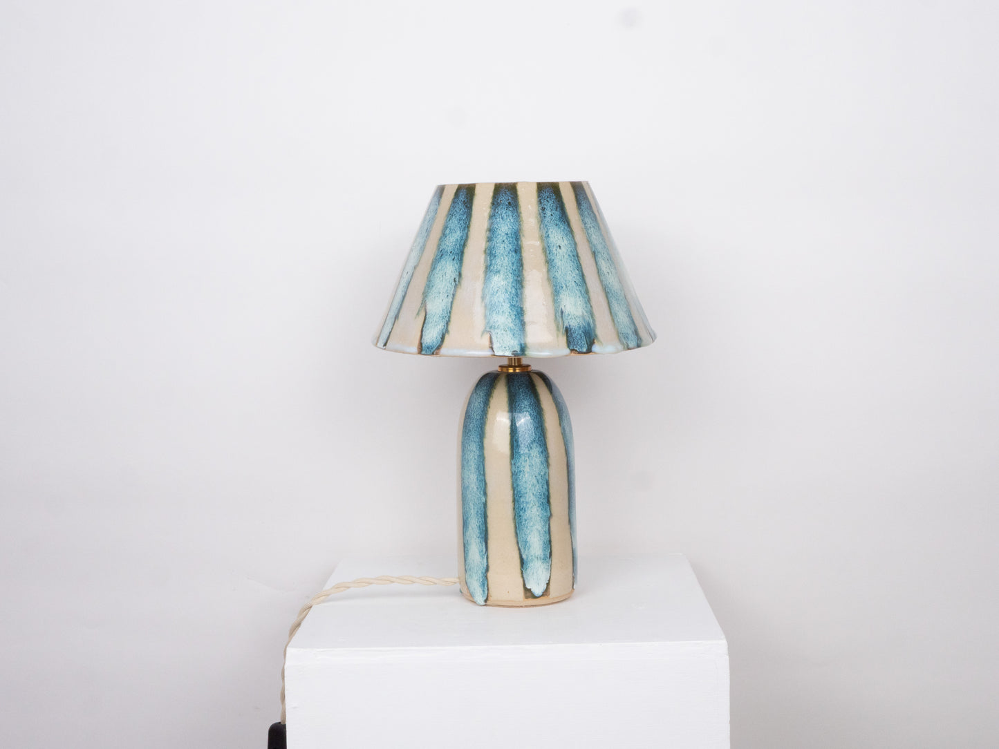 'Stripes' Table Lamp - Frosty