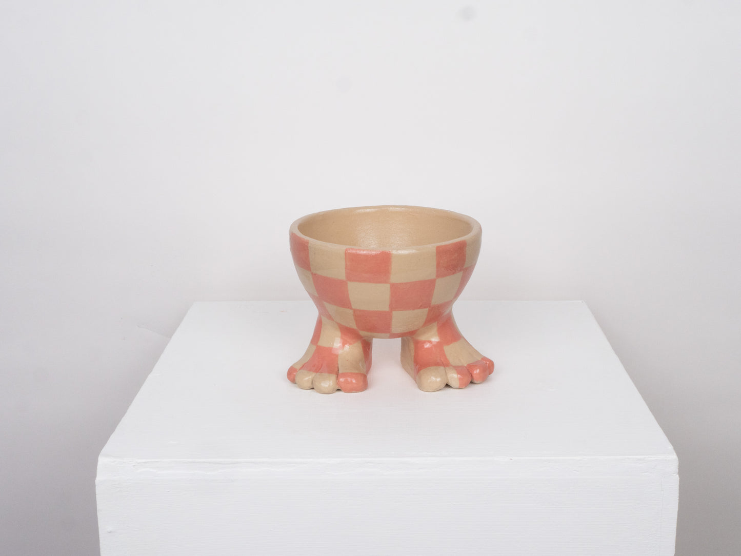 Tootsie Bowl - Pink and Cream Check