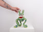 Odie Monster Pot- Green Polkadot