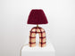 'You' Table Lamp - Maroon Gingham