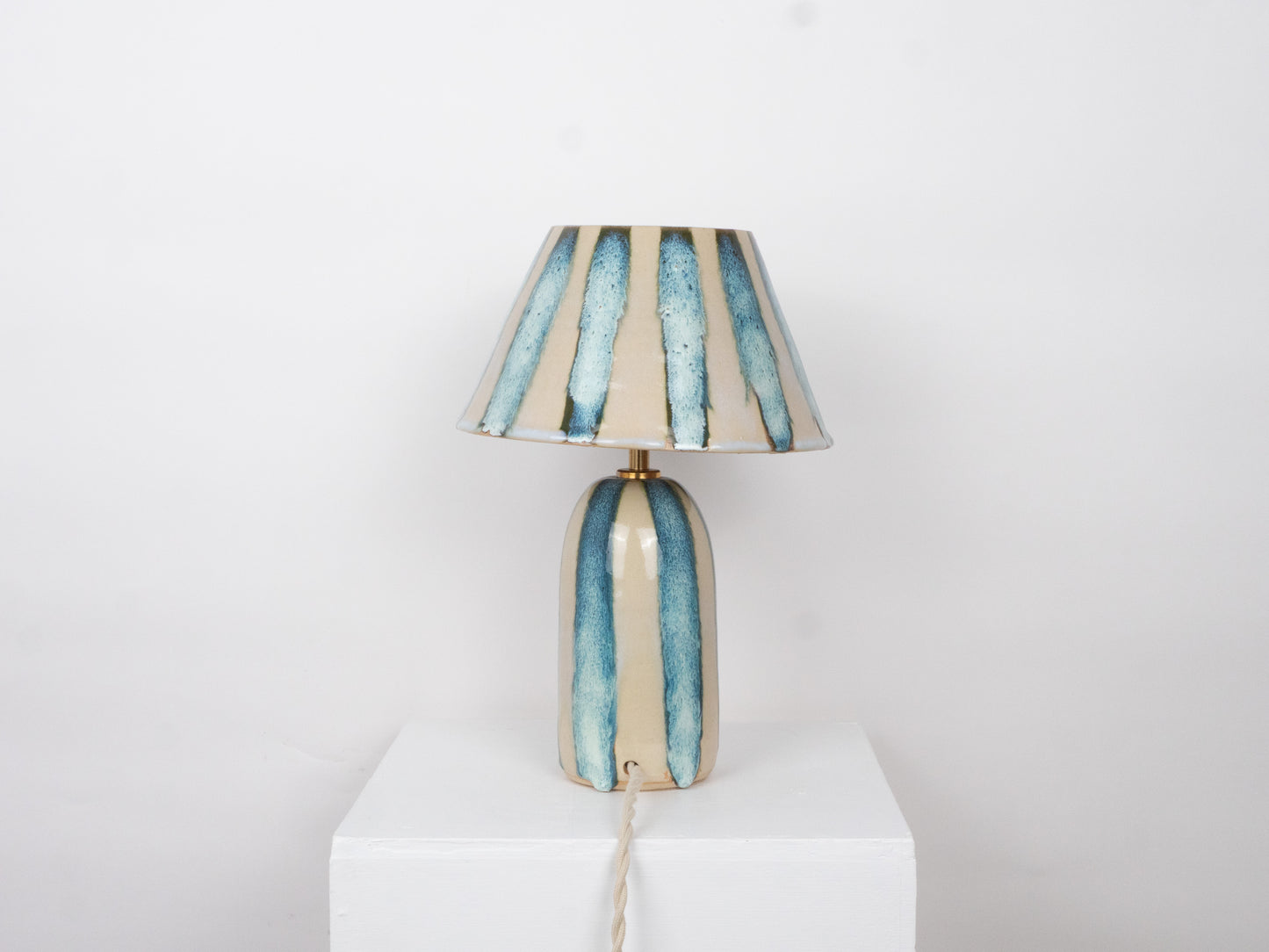 'Stripes' Table Lamp - Frosty