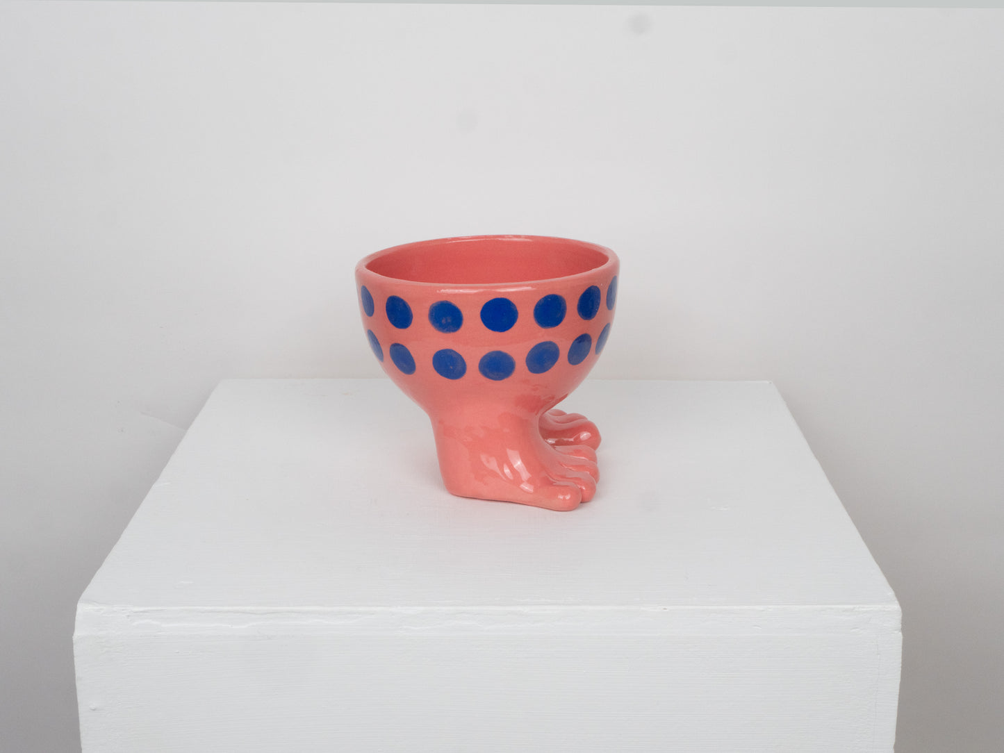 Tootsie Bowl - Pink and Blue Spots
