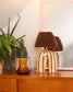 'You' Table Lamp - Brown Stripes