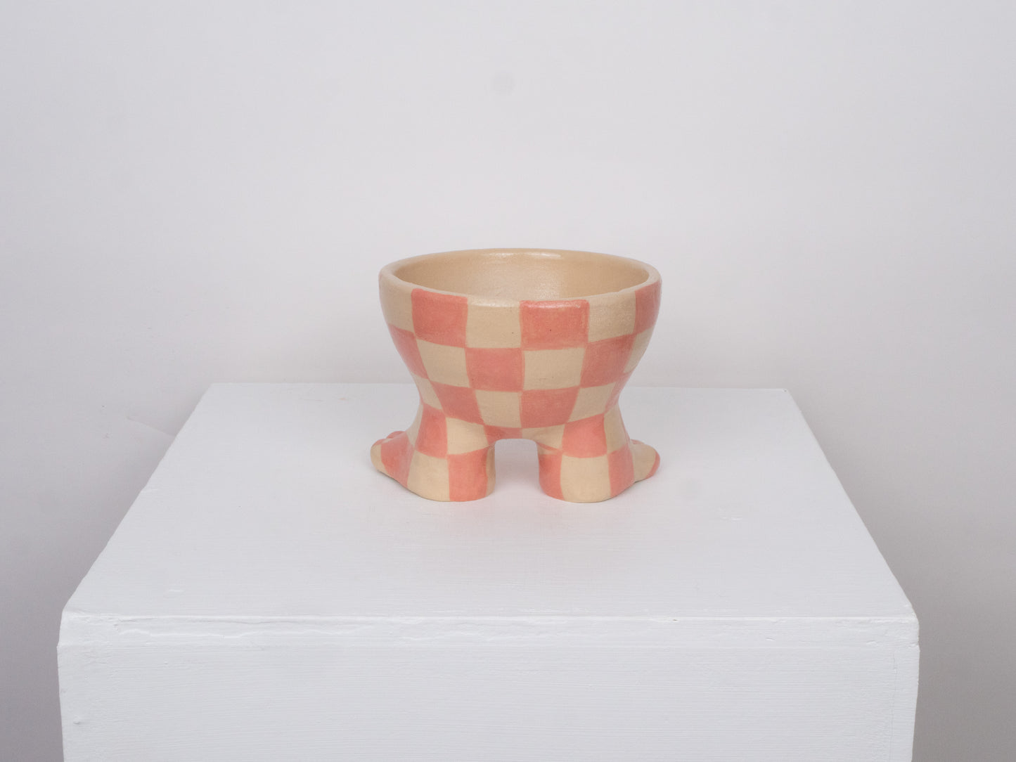 Tootsie Bowl - Pink and Cream Check