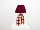 'You' Table Lamp - Maroon Gingham