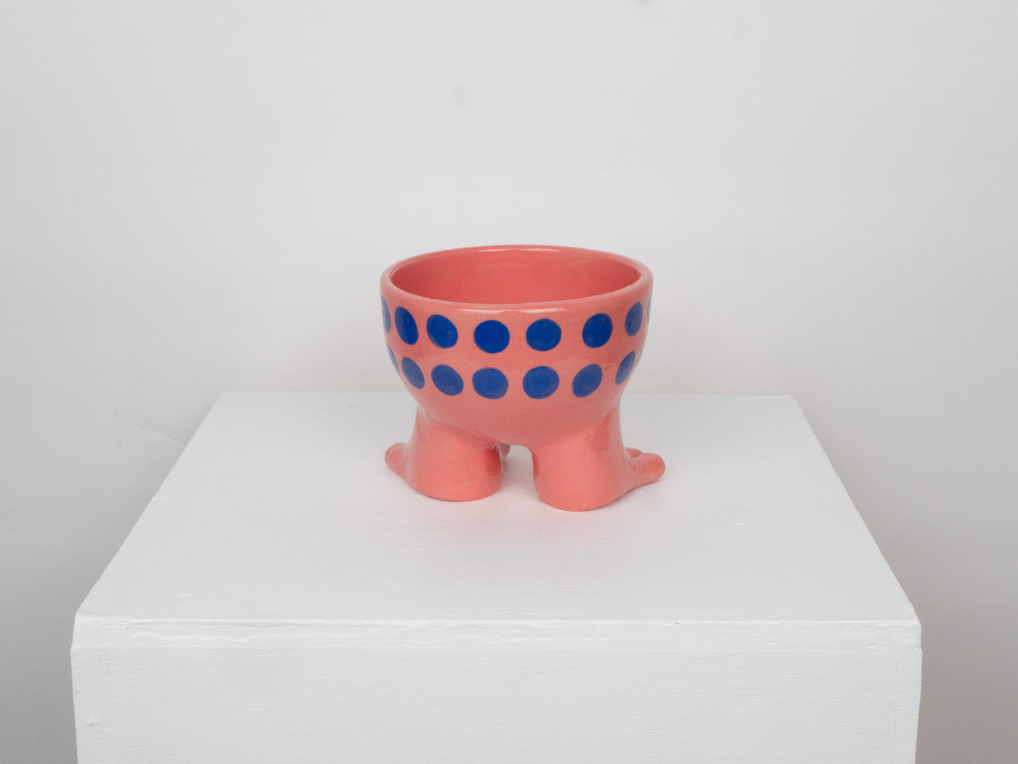 Tootsie Bowl - Pink and Blue Spots