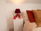 'Me' Table Lamp - Maroon Stripes