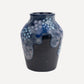 Bud Vase - Dark Blue Gloop Drip