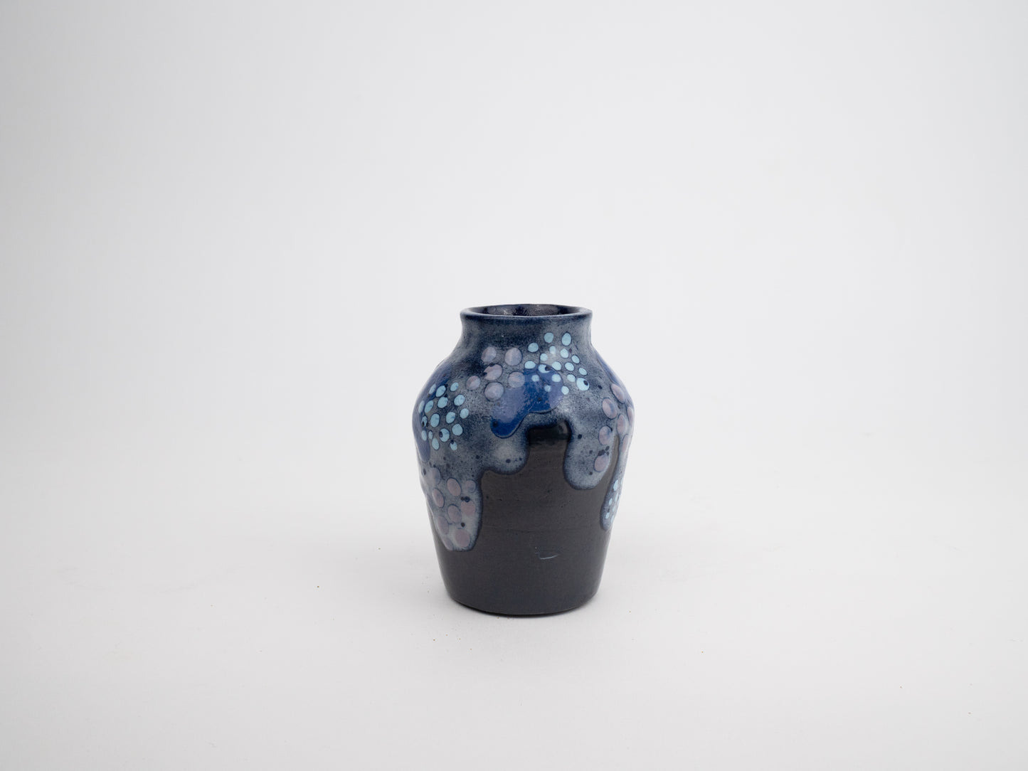 Bud Vase - Dark Blue Gloop Drip