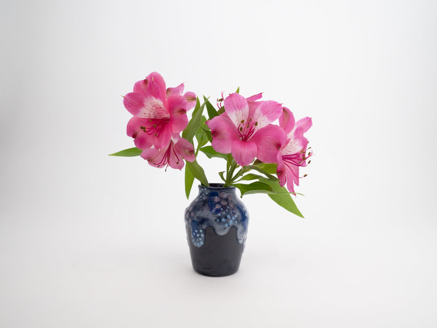 Bud Vase - Dark Blue Gloop Drip