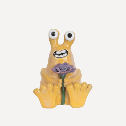 Buddy with Purple Flower