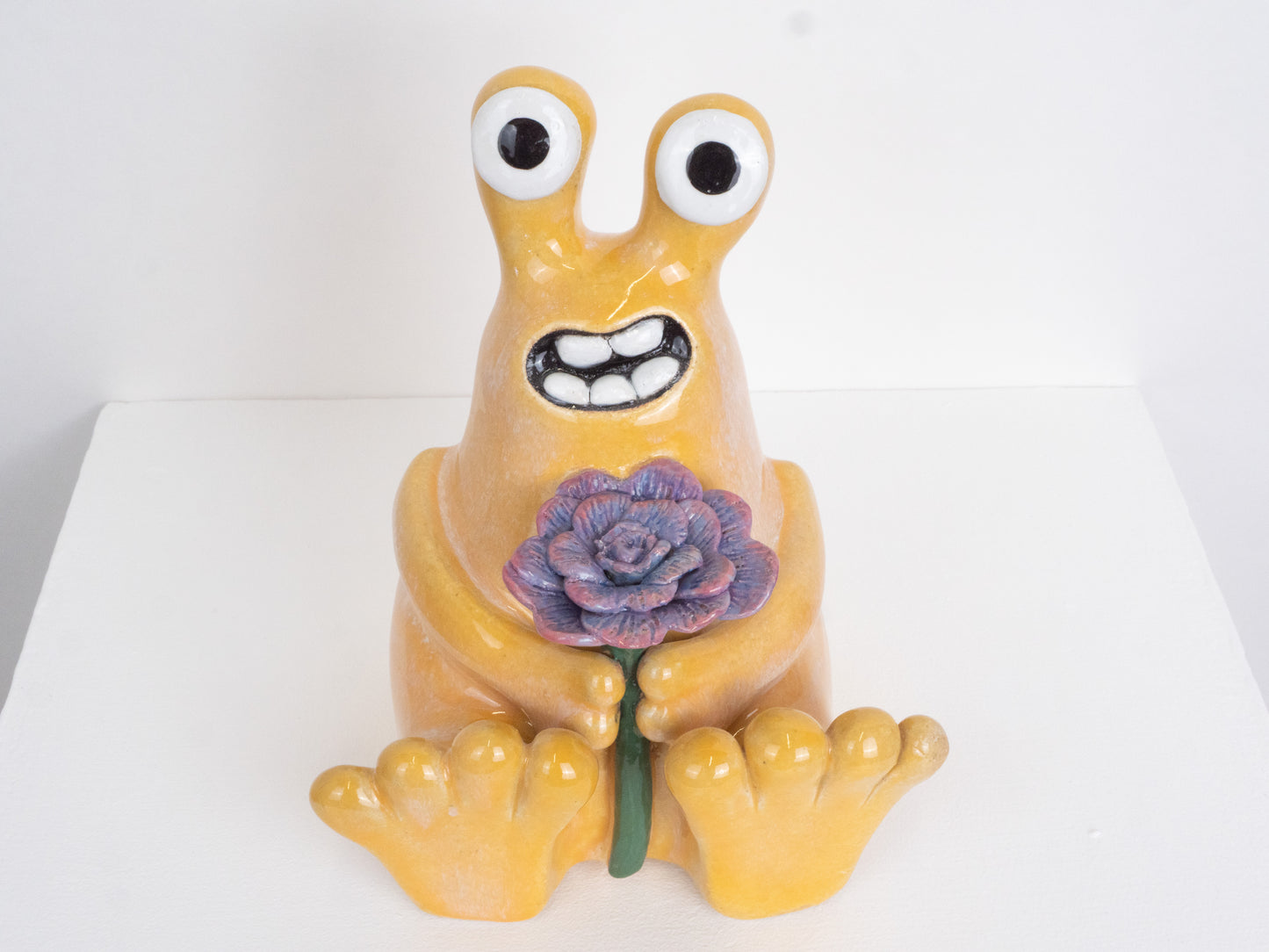 Buddy with Purple Flower