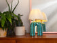 'You' Table Lamp - Green Stripes