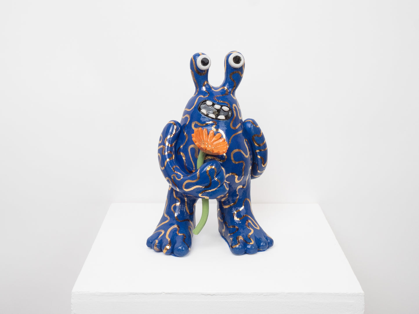 Fiona with a Flower- Blue & Gold