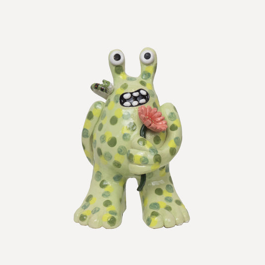 Fiona with a Caterpillar & Flower