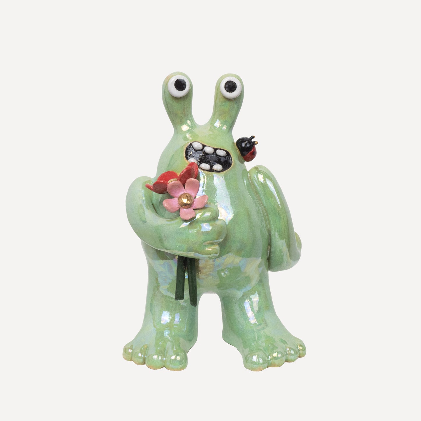 Fiona with a Flower and LadyBird