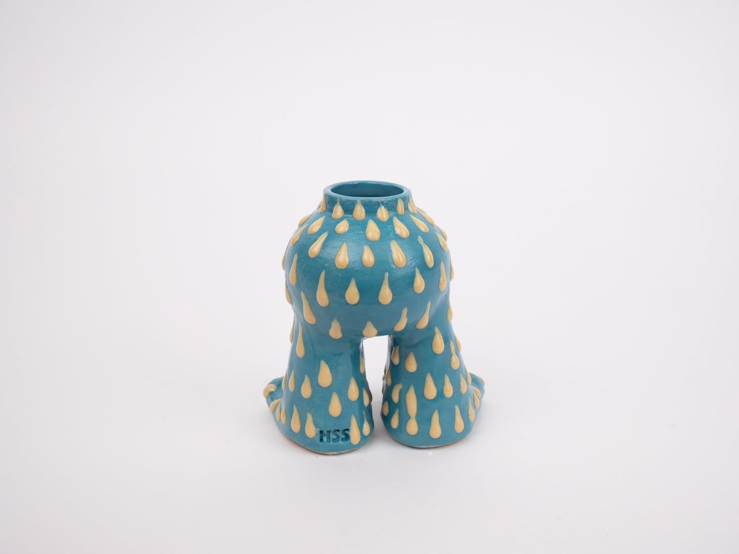 Tootsie Vase - Turquoise & Yellow Gloop