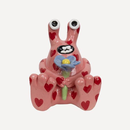 Buddy- Pink with Red Hearts
