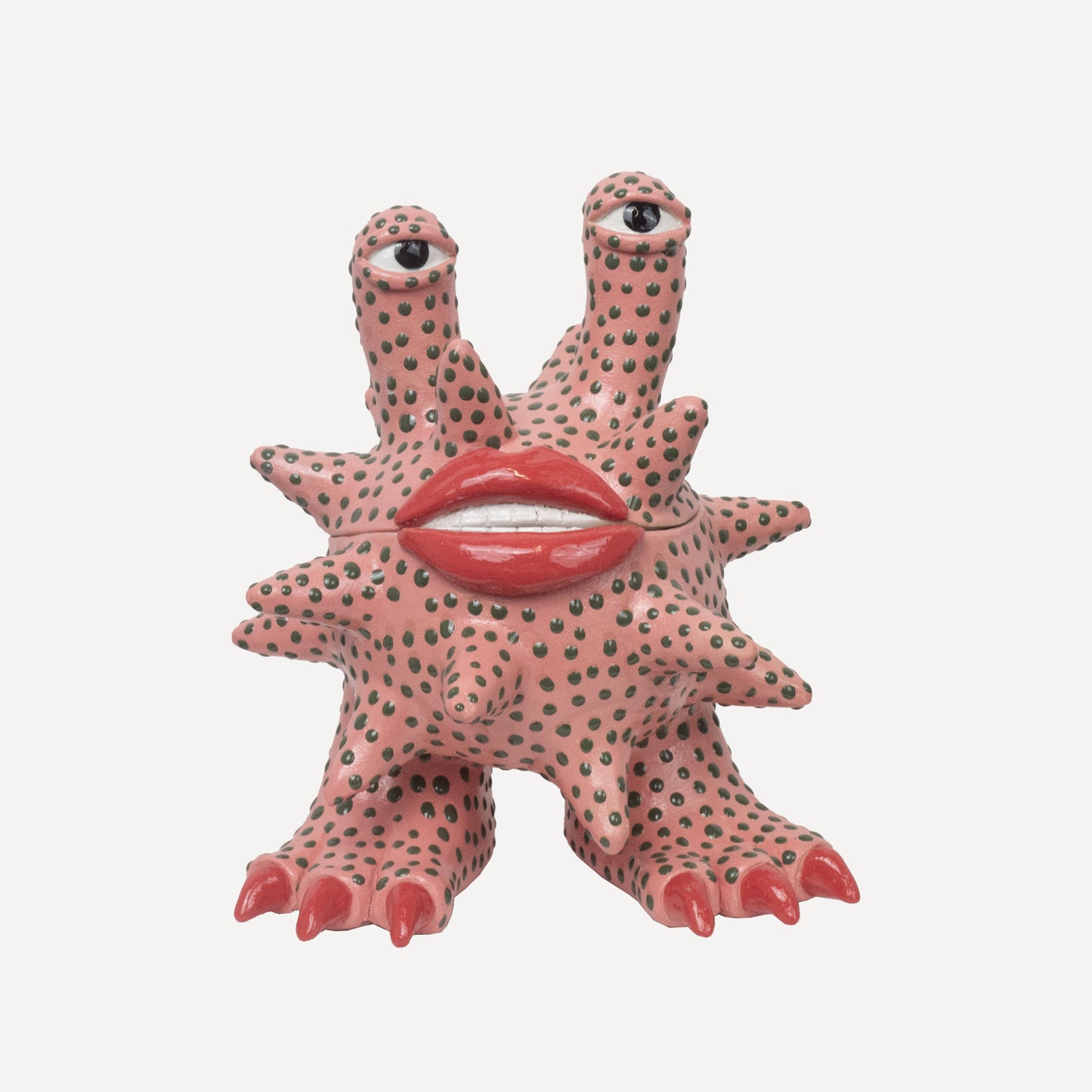 Invader - Pink with Green Dots