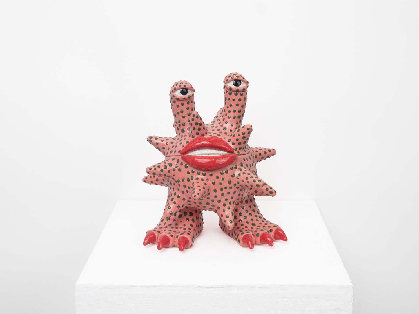 Invader - Pink with Green Dots