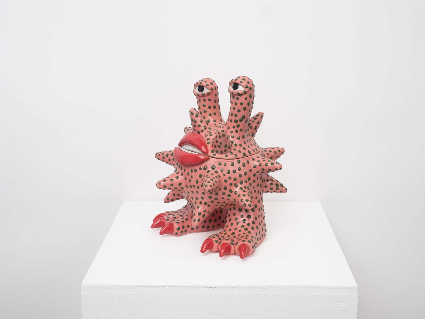 Invader - Pink with Green Dots