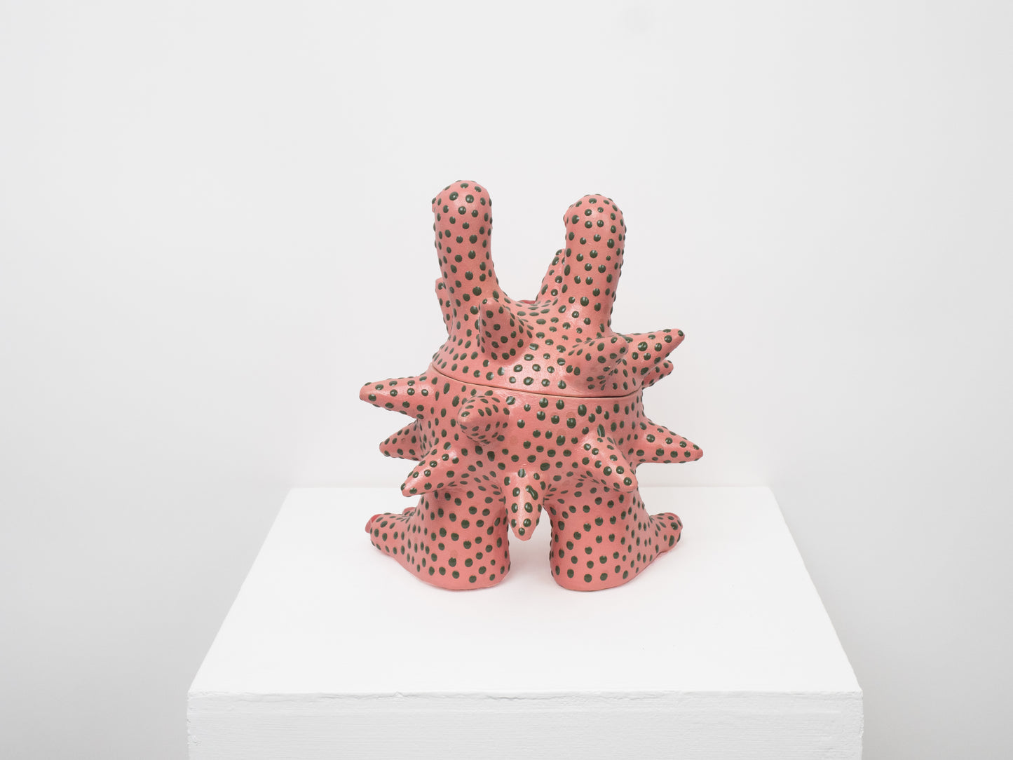 Invader - Pink with Green Dots