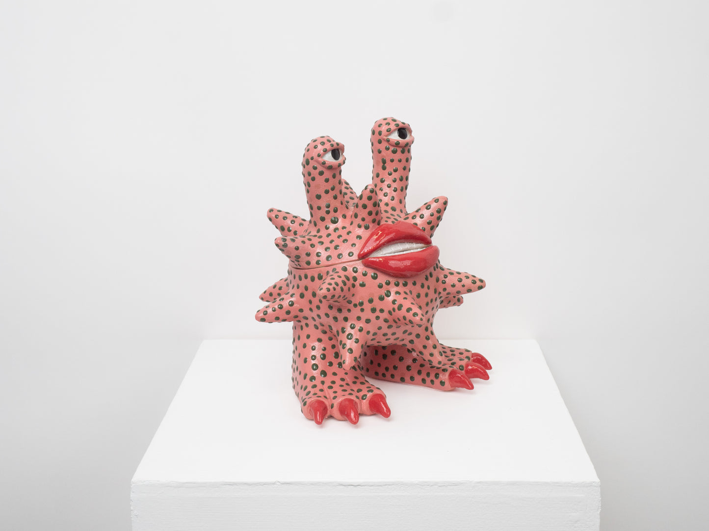 Invader - Pink with Green Dots