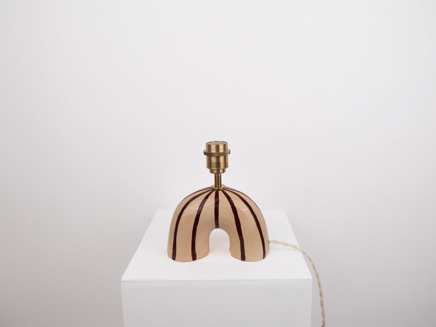 'Me' Table Lamp - Brown Stripes