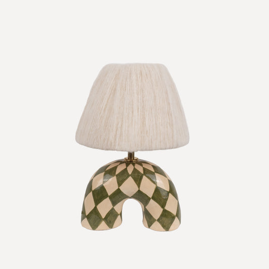 'Me' Table Lamp - Green Diamonds