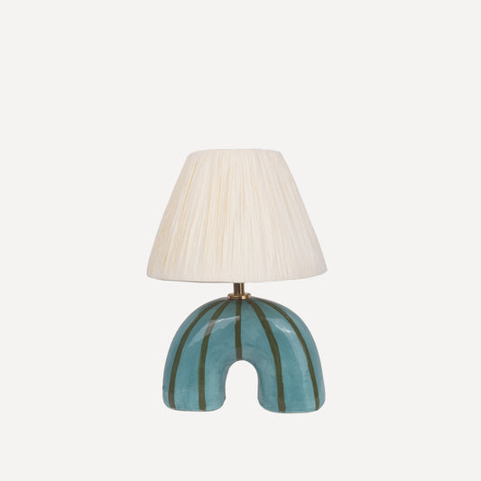 'Me' Table Lamp - Green Stripes
