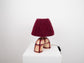 'Me' Table Lamp - Maroon Gingham