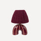 'Me' Table Lamp - Maroon Stripes