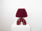 'Me' Table Lamp - Maroon Stripes