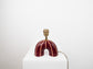 'Me' Table Lamp - Maroon Stripes