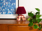 'Me' Table Lamp - Maroon Gingham