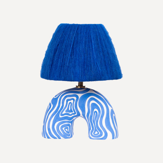 'Me' Table Lamp - Cobalt Swirl